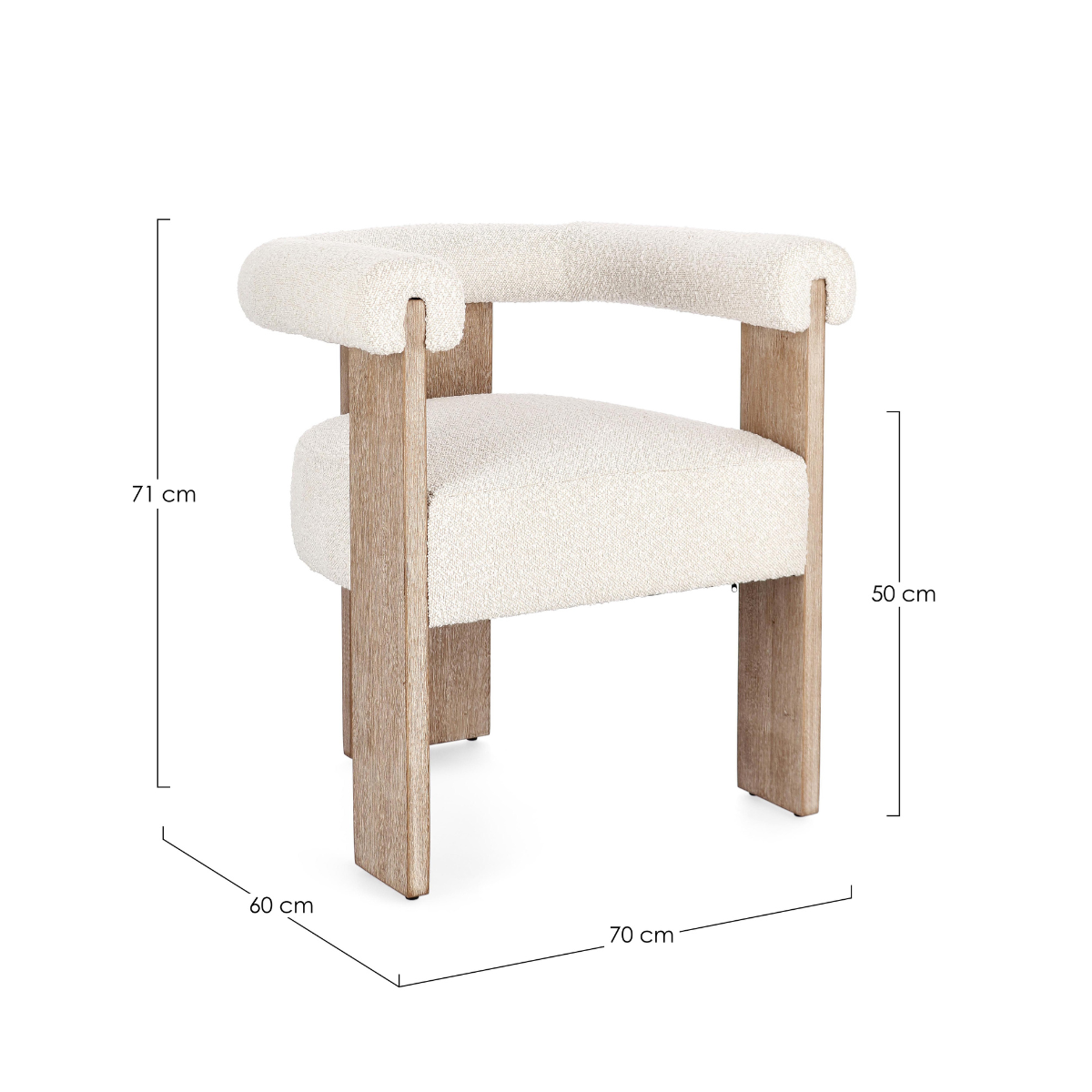 BT LORA Beige, Fa design Upholstered indoor chair